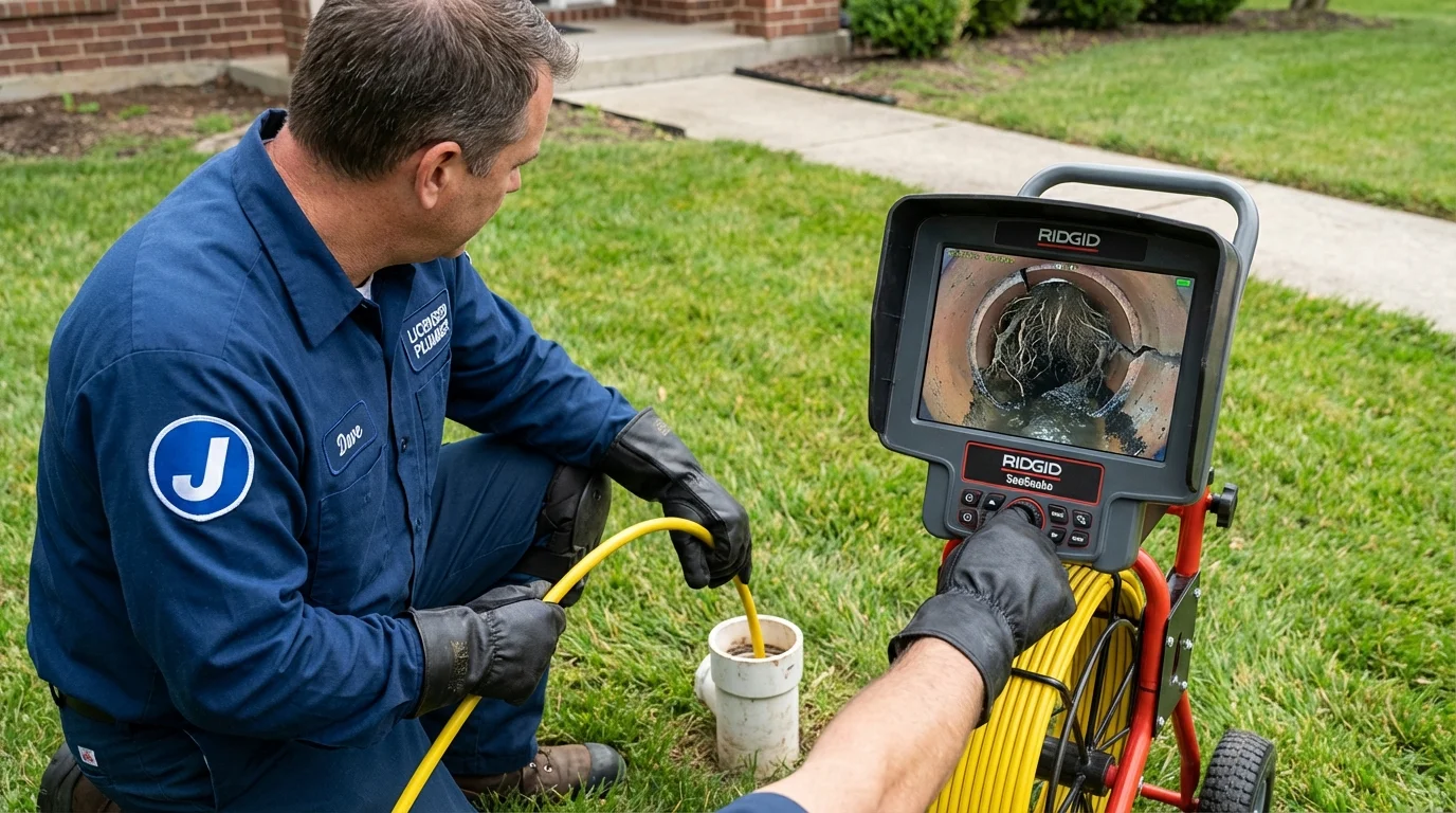 Sewer camera inspection being performed by Johns Plumbing LLC in Broomfield
