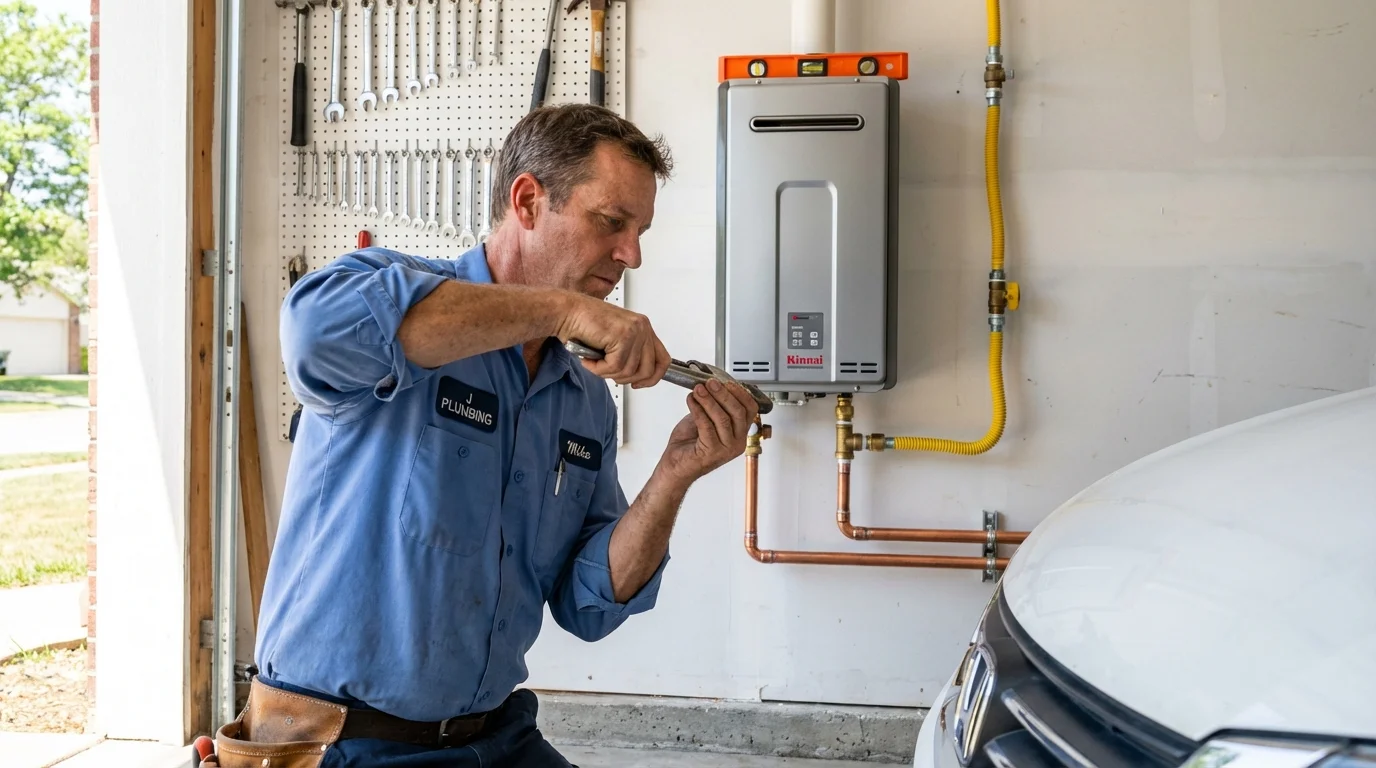 Tankless water heater installation by a Johns Plumbing LLC plumber in Broomfield